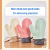 Star Elm Heat Resistant Silicone Oven Mitts, 500°F Non-Slip Mitts