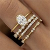 18K Gold Plated Rings Cubic Zirconia Rings for Women Dainty