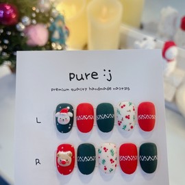 Pure J[x-mas collection] Graffiti pattern Santa dog - Petit round / 퓨어제이[x-mas컬렉션] 낙서패턴 산타댕댕이 - 쁘띠라운드