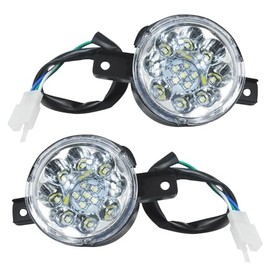 HOLATO 12V LED Faro Delantero Lámpara de Cabeza para 50cc 70cc 90cc 110cc 125cc TaoTao ATA 110D 125D Coolster 3050D 3125R Sunl Baja Roketa Apollo Kazuma ATV Chino Cuatriciclo Quad Partes Resistente 2
