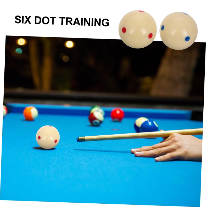 Mikinona 2pcs Billiard Training Balls with Six Durable Cue Balls