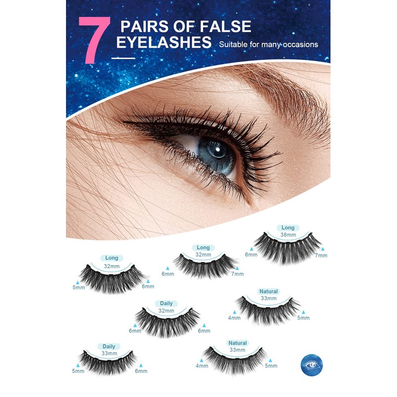 False Eyelashes Magnetic Natural Ultra Light and Easy to Apply
