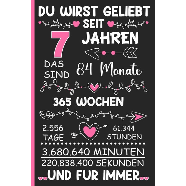 Geschenk Mädchen 7 jahre: Notizbuch A5 für Mädchen - Geschenkideen