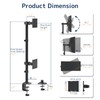 STANDOPIA Heavy-Duty Dual Vertical Monitor Arm with 32.2" Extended Pole