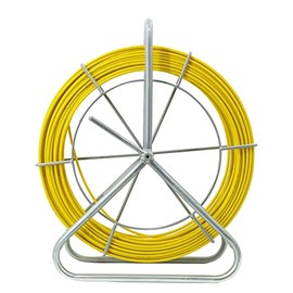 6MM 500FT Duct Rodder Fiberglass Fish Tape Cable Pulling Rod Cable Running Rod Reel Wire Cable Running Rod with Cage