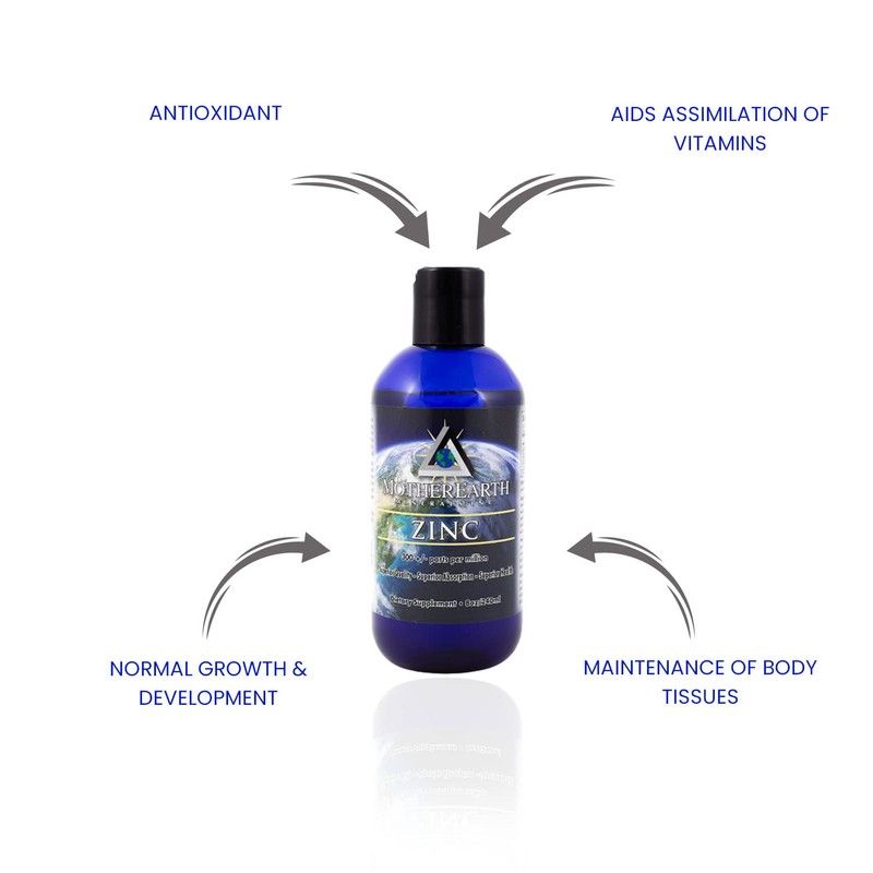 Mother Earth Minerals Ionic Liquid Zinc Supplement High Absorption Angstrom