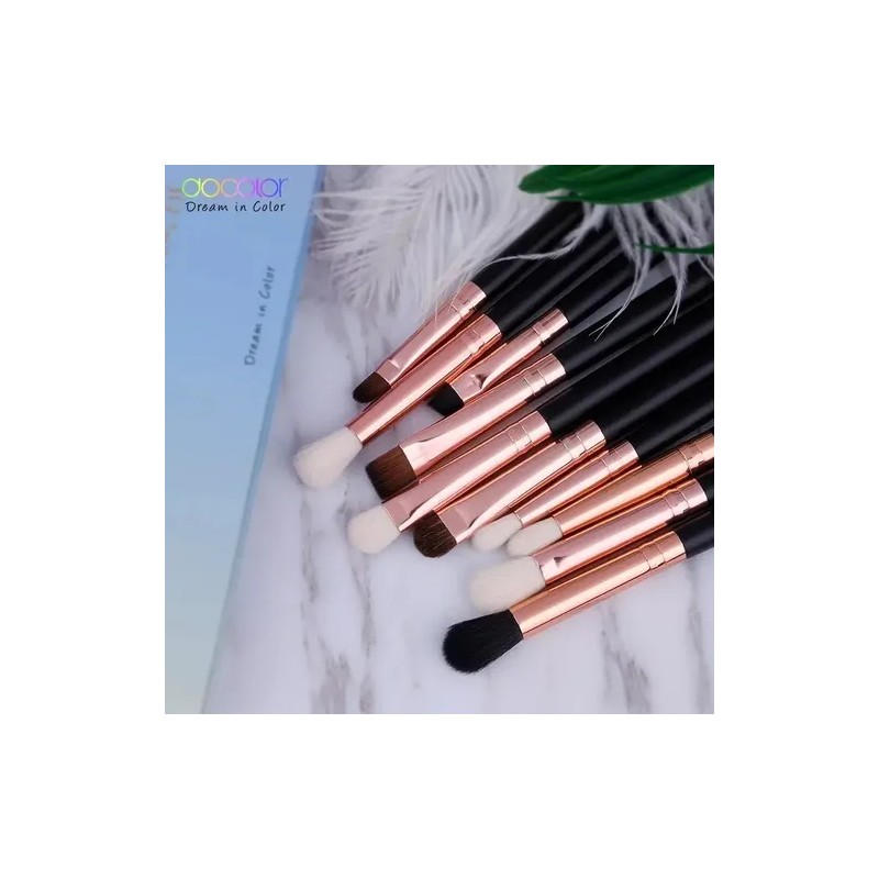 Brochas Docolor Makeup Set Fibras Naturales Para Ojos