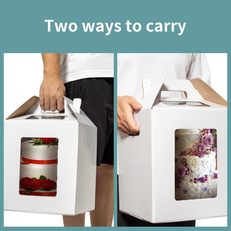 Wowxyz 5 Pack Tall Cake Boxes for Tier Cakes 14x14x16