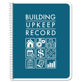 BookFactory Building Maintenance Log Book/Building Upkeep Record Book / - 100 Pages, 8.5" x 11", Wire-O (LOG-100-7CW-PP(Building-Upkeep)-RX)