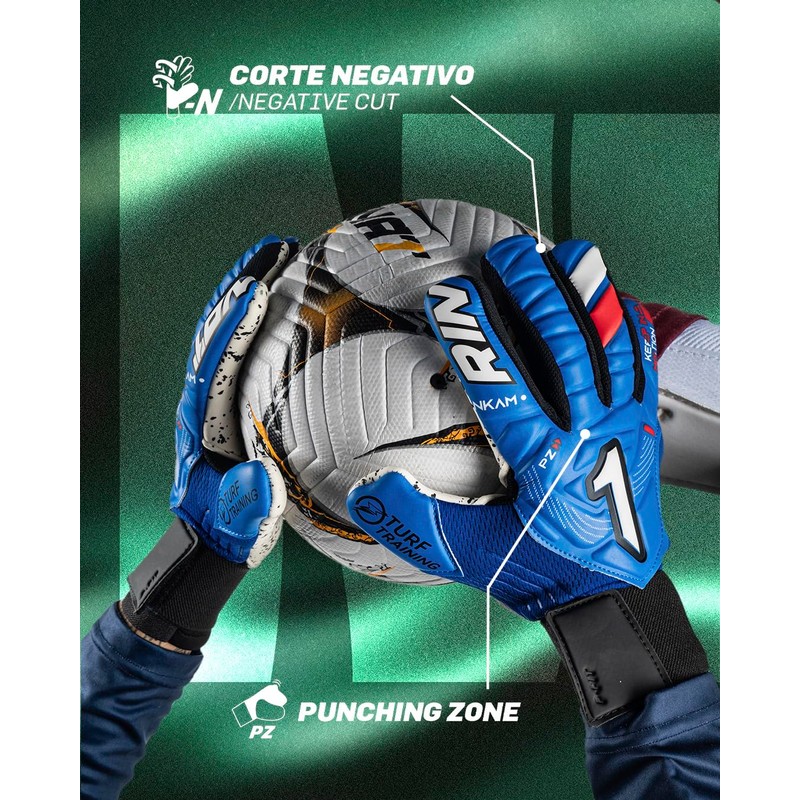 Rinat Nkam Training Goalkeeper Gloves Kids Unisex Blue Size 5