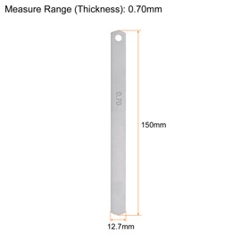HARFINGTON 5pcs Mn Steel Feeler Gauge 0.7mm Thickness 150mm Length Metric Filler Thickness Gage Gap Measuring Tool Single Blade