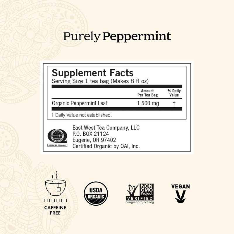 Yogi Tea - Purely Peppermint Tea (2 Pack) - Supports