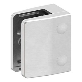 Glass Clamp Model 35, with AbZ, Flat Connection, V2A for 17.52 mm Glass