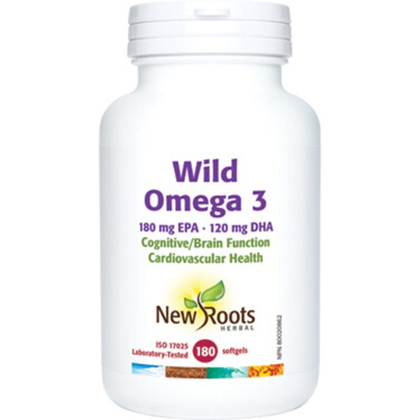 New Roots Wild Omega 3 180 mg EPA 120 mg DHA 180 Softgels