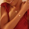 FETTERO Women's 14K Gold Heart Shape A-Z Double Layer Bracelet