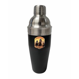 R and R Imports Louisville Kentucky Derby City Design Souvenir 24 oz Stainless Steel Cocktail Shaker Black Single