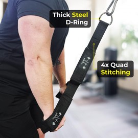 DanRaw Pro Tricep/Bicep Rope Cable Attachment - Double Loop Design for Enhanced Grip, Heavy-Duty Cable Machine Accessories for Gym, Strength Training, and Bodybuilding