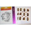 Beistle Autumn Scarecrow Stickers, Scarecrow stickers, 4 SHEETS/PK #94004 #L
