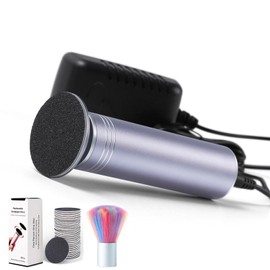 Upgraded Electric Callus Remover for Feet 1200RPM, Adjustable Speed Professional Electric Foot File Sander Pedicure Tools with 60pcs Sandpaper Discs Dead Skin Remover, with Clean Brush (FCR-02 Gray)