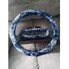 Custom DALLAS COWBOYS FLEECE STEERING WHEEL & REAR VIEW MIRROR