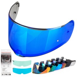 XINGWU Motorcycle Helmet Visor for Sedici Strada 2 Strada 3 LS2 FT2 VECTOR FF801 FF397 with Anti-fog Rainproof Helmet Film Face Shield Motorcycle Helmet Accessories Visor Replacement (Blue)