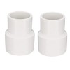 TOP-VIGOR 2Pcs PVC Reducing Coupling Hub by Hub 40mm X