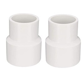 TOP-VIGOR 2Pcs PVC Reducing Coupling Hub by Hub 40mm X 32mm Pipe Fitting Adapter Connector, Duct Reducer Pipe Fitting for Water Supplies Build