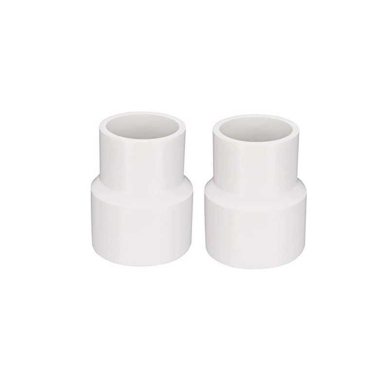 TOP-VIGOR 2Pcs PVC Reducing Coupling Hub by Hub 40mm X