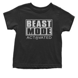 Toddler Activated Beast Mode 2T Black T-Shirt