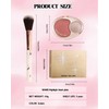 Blush and Highlighter Palette,2 in 1 Rose Pink Blusher Champagne