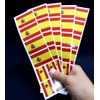 40 Removable Stickers: Spanish Flag, Spain Party Favors, Decals