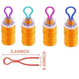 LATRAT Pack of 100 Bobbin Holder Bobbin Thread Holder, Plastic Spool Clips, Bobbins Thread Spool Clamps, Sewing Machine Accessories for Holding Spool Thread Tails, Random Colours