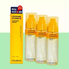 Clindom 클리덤 리포좀 비타민C 톤미스트 세럼 100ml x 3개 Klir Derm Liposome Vitamin C Toning Mist Serum 100ml x 3 Pieces [Vitamin C Tone Mist Serum 100ml x 3 pieces]