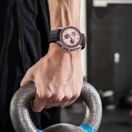 BONACE Strap for Omega x Swatch MoonSwatch Watch 20mm,Soft Rubber Omega X Swatch Moonswatch Speedmaster Replacement Strap,Curved No Gap Moonswatch Swatch strap for Men Women