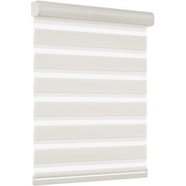 Flamax Color-Matched Custom Cordless Zebra Blinds, Light Control for Day and Night, Privacy Light Filtering Dual Layer Window Shade, Energy-Saving Cordless Zebra Blinds for Windows, Window Shade