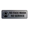Signs ByLITA Standard No Face Mask No Service Sign (Brushed