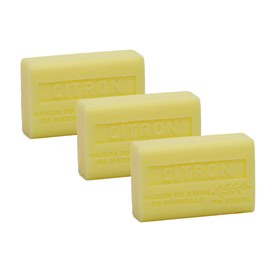 Maison du Savon de Marseille - Set of 3 Provence Soaps with Shea Butter - Lemon (Citron) - 3 x 125 g