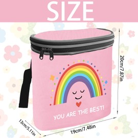 AUNGKWANG Children's Handlebar Bag, Bicycle Bag, Children's Bicycle, Bicycle Handlebar Bag with Reflectors and Rainbows Motif, Bicycle Basket, Bicycle Bag, Handlebar Basket, for Balance Bike, Scooter