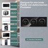 CNBINGO Triple Socket Flush-Mounted with Claws - Glass Schuko Socket