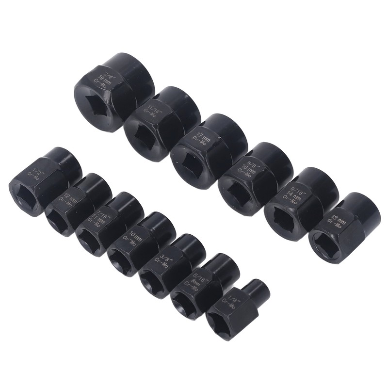 13Pcs Bolt Nut Remover Professional Bolt Nut Extractor Socket Set