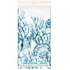 Unique 73773 Rectangular Plastic Table Cover | Blue Reef Design
