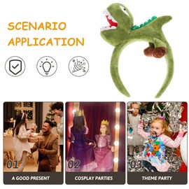 [MUCKLILY] Dinosaur Headband, Dragon Horn Dress Up Headband, Dinosaur Hat, Lovely Dinosaur Headband, Dinosaur Hat Headpiece, Animal Headband Plastic