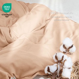 lulumoon Children's Bed Linen 100 x 135: Duvet Cover 100 x 135 cm + Pillowcase 40 x 60 cm Oeko-Tex 100% Cotton, High-Quality Jersey Bed Linen, Soft and Skin-Friendly Bed Linen for Baby (Apricot)