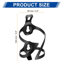 sourcing map Bike Water Bottle Holder Lightweight Alloy Bicycle Bottle Cages Cycling Cup Holder with Screws for MTB Mountain Road Gravel, Black
