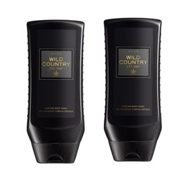 Pack of 2 Wild Country Hair & Body Wash, fresh lavender, geranium and sandalwood scent for men - 250ml by Avon.