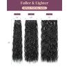 LONAI Clip In Hair Extensions, 6PCS 24" Black Hair Extensions