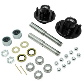 Trailer Axle Kits with 4 on 4-inch Bolt Idler Hub & 1-inch Round BT8 Spindle