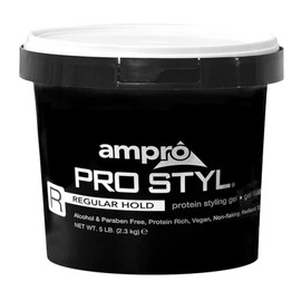 AmPro Pro Styl Styling Gel - Protects and Strengthens Your Strands - Non-Flaking, Alcohol Free, Vegan Formula - Flexible, Touchable Hold for All Hair Textures - Regular - 80 OZ