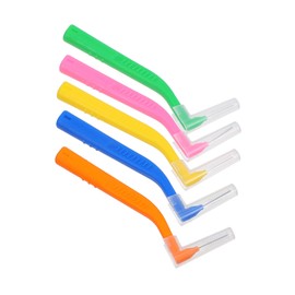 SAFIGLE 5pcs Shaped Interdental Brushes for Plaque Removal Angled Tooth Picks for Braces Portable Oral Care Tool for Hard to Reach Areas for Cleaning Between Teeth
