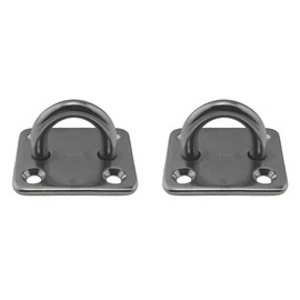 2 Pieces Stainless Steel 316 Square Pad Eye 3/16" 5mm (35mm x 30mm) Marine Grade